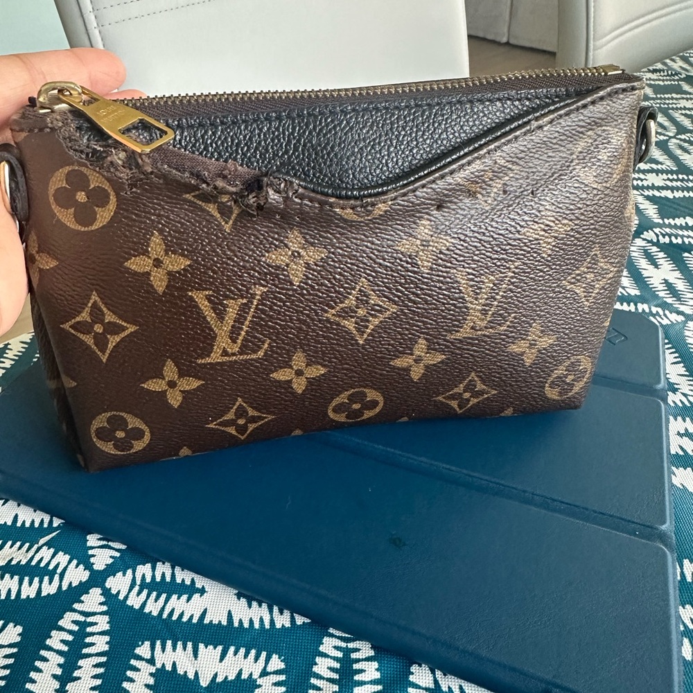 Louis Vuitton Brown and Gold Monogram Toiletry Bag